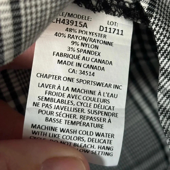 Jules and Leopold | pull on | plaid | black & white | skirt | small - Picture 4 of 8